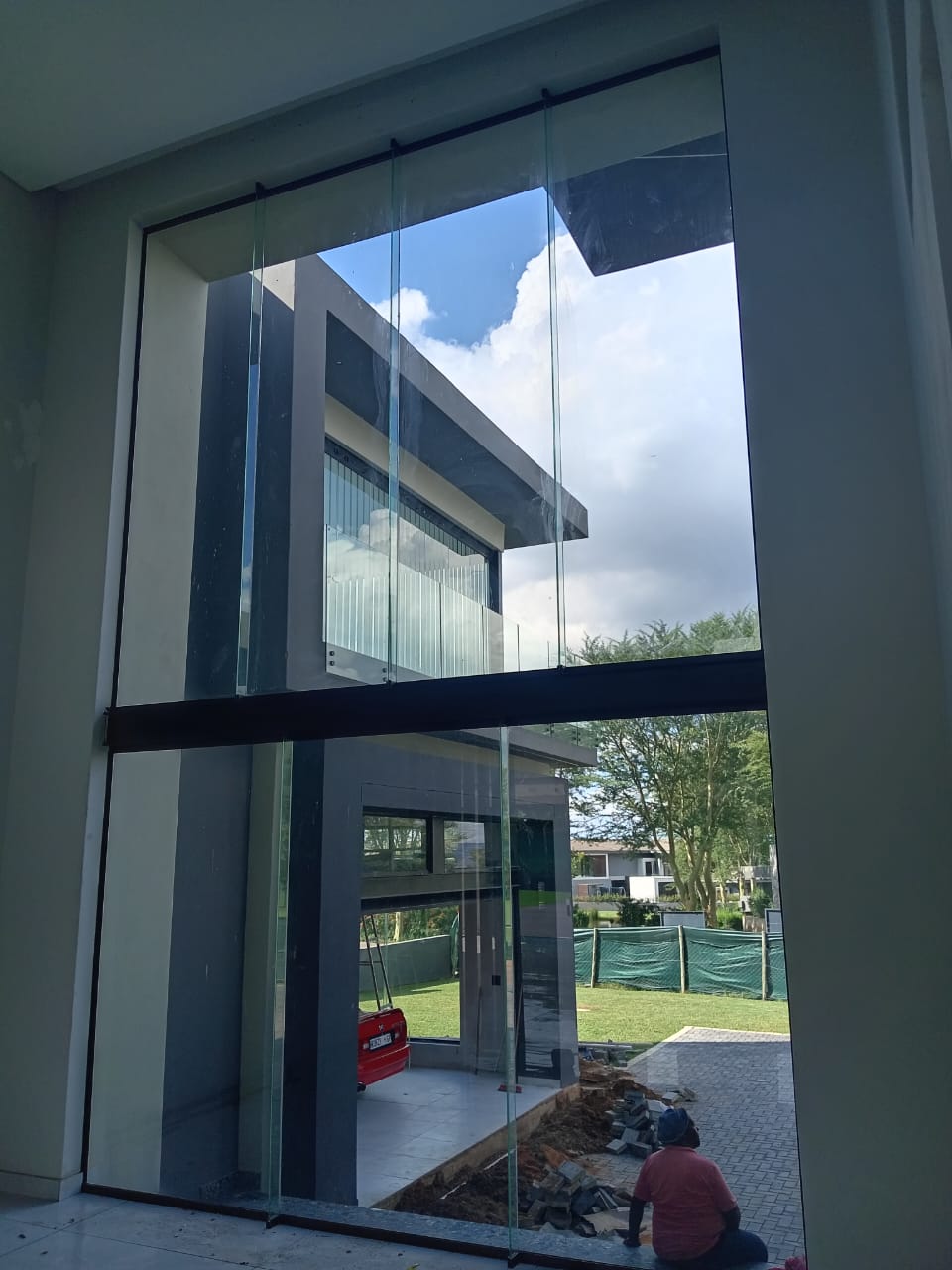 Aluminium shopfront installed for a retail business.